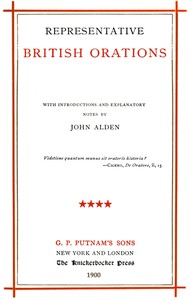 Representative British Orations Volume 4 (of 4)