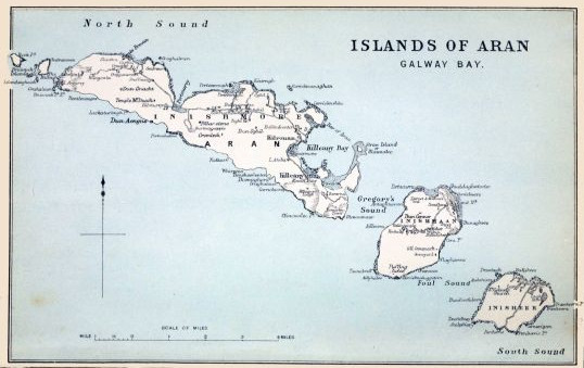 [Image of the map of the Islands of Aran, Galway Bay unavailable.]