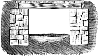 stone lined culvert Wit plank bridge