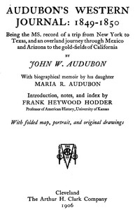 Audubon's western journal: 1849-1850