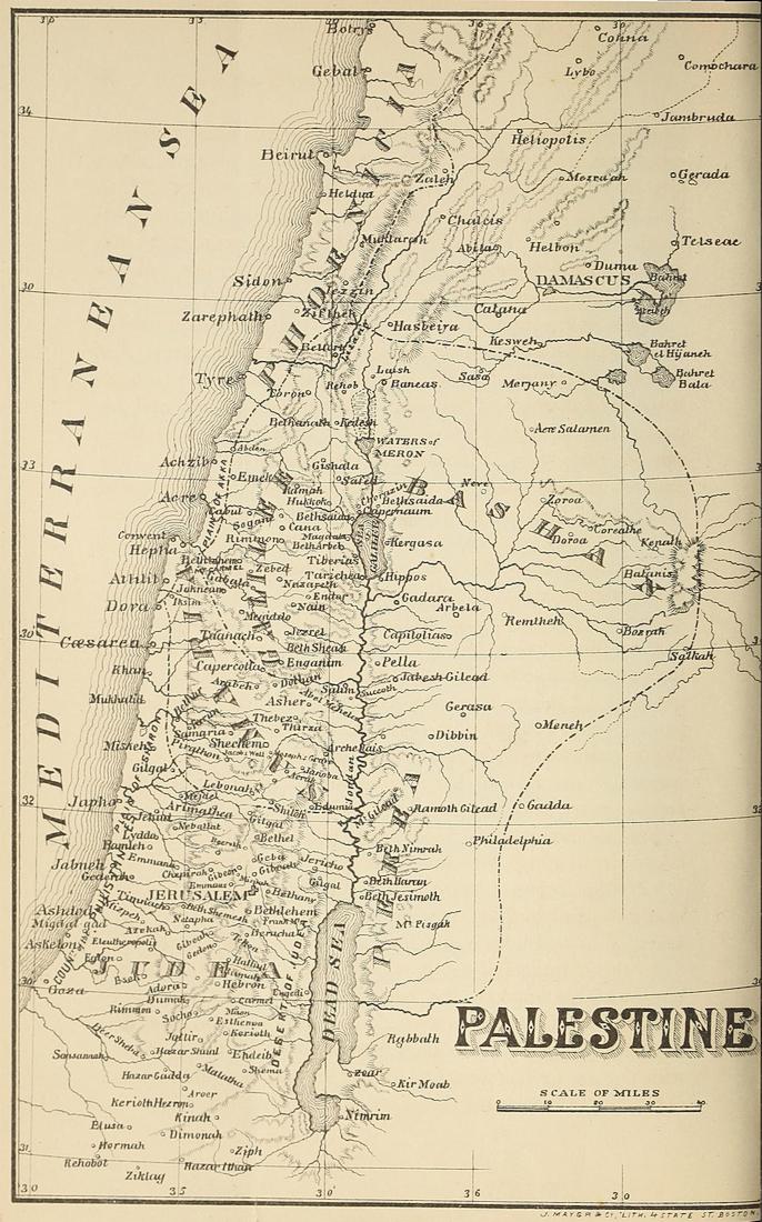 (‡ Map of) Palestine.