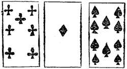 three playing cards