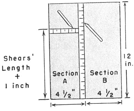 Shears’ Length + 1 inch