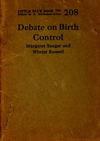 Debate on birth control. Margaret Sanger and Winter Russell书籍封面