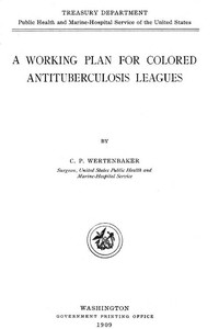 A Working Plan for Colored Antituberculosis Leagues