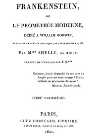 Frankenstein, ou le Prométhée moderne Volume 3 (of 3)