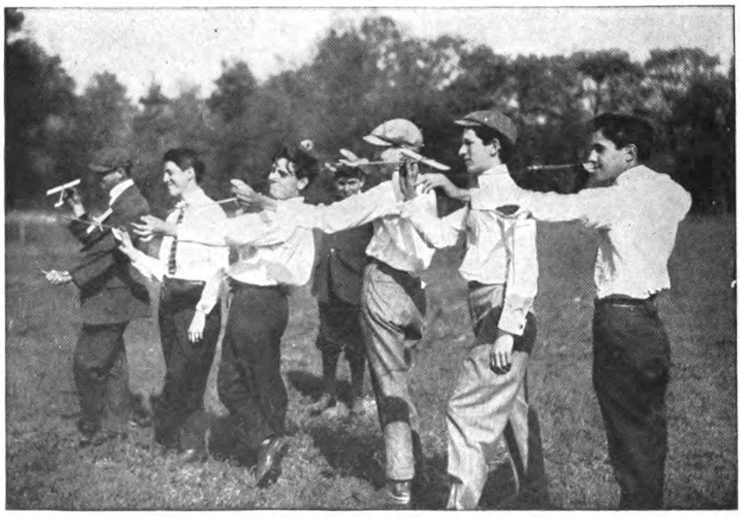 Launching the sling-shot gliders