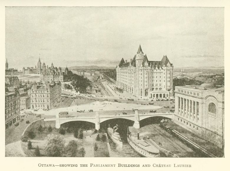 Ottawa--showing the Parliament Buildings and Château Laurier