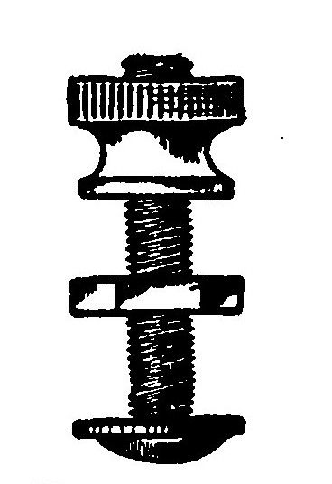 Fig. 94.—Binding-Post removed from the Carbon of a Dry Cell.