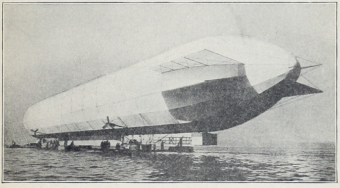 Fig. 15. Zeppelin Dirigible Rising from Lake Constance