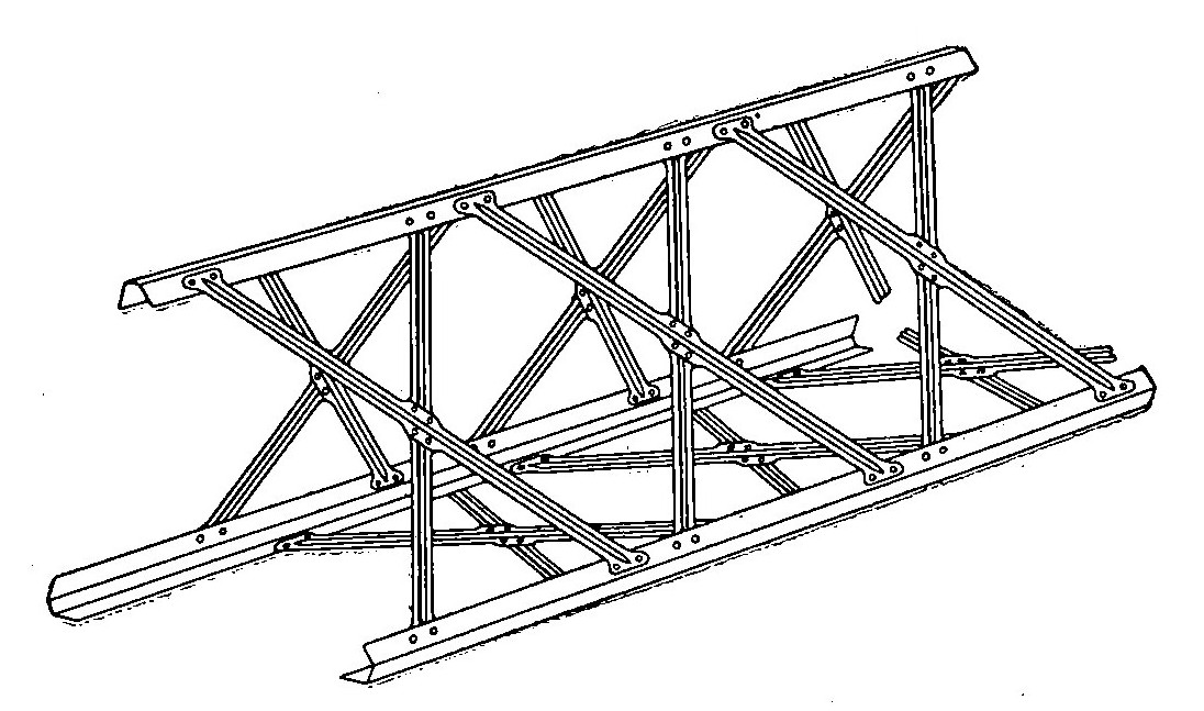Fig. 17. Trellis Type of Aluminum Girder used in Longitudinals of Zeppelin Frame