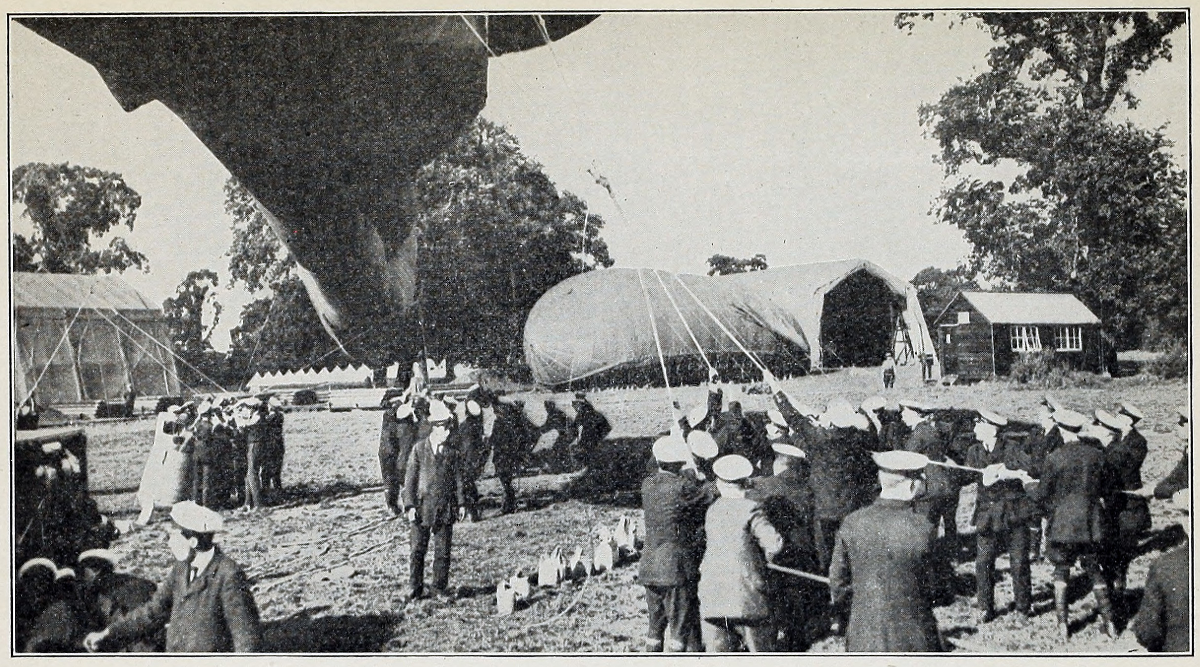 Fig. 27. Landing Big Kite Balloon at Training Station "Somewhere in England."