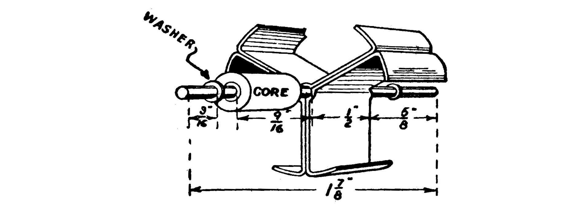 FIG. 22.—Showing the Armature and Shaft with the Commutator Core in position.