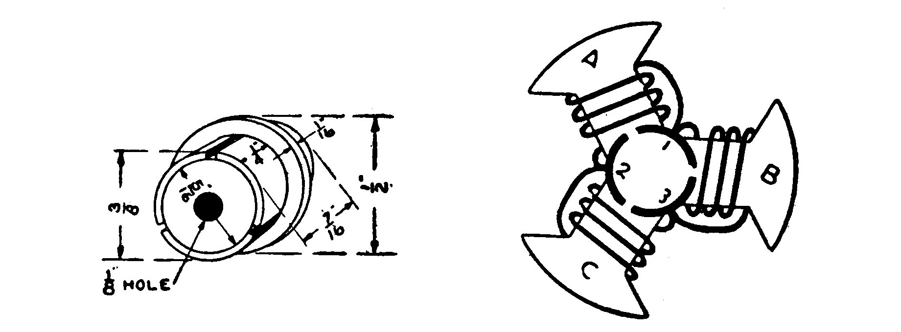 FIG. 45—The Commutator and Method of connecting the Armature Coils.