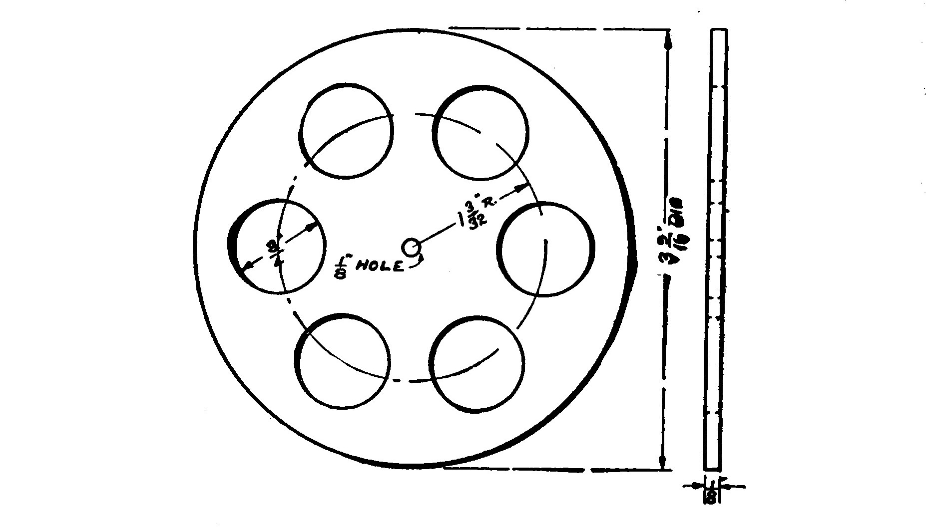FIG. 58.—Showing how a Flywheel may be made out of sheet iron.