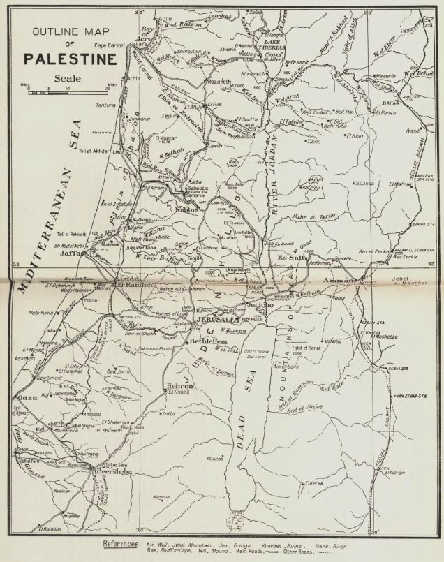 OUTLINE MAP OF PALESTINE