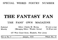 The Fantasy Fan, Volume 2, Number 5, January 1935图书封面