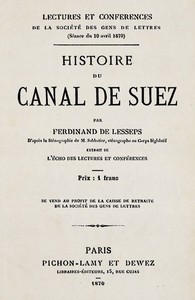 Histoire du Canal de Suez图书封面