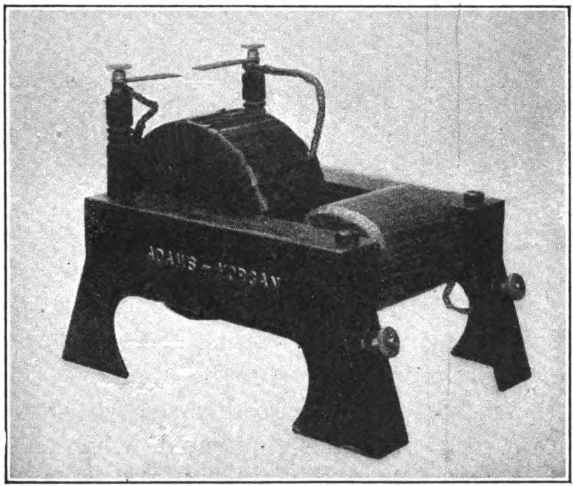 FIG. 43.—High potential closed core transformer for wireless work.