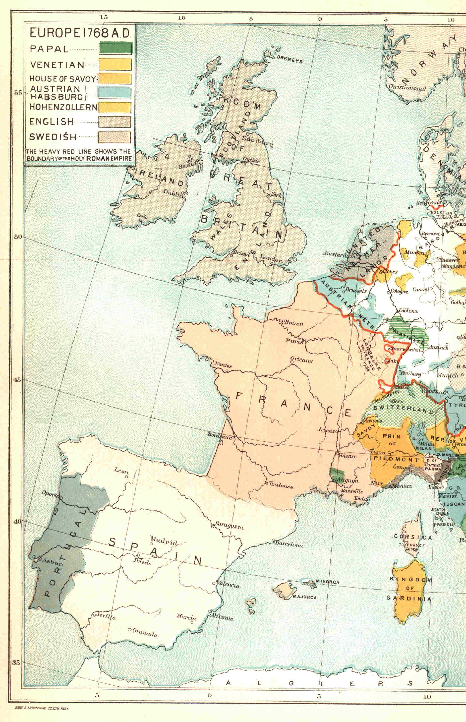 Europe 1768 A. D.