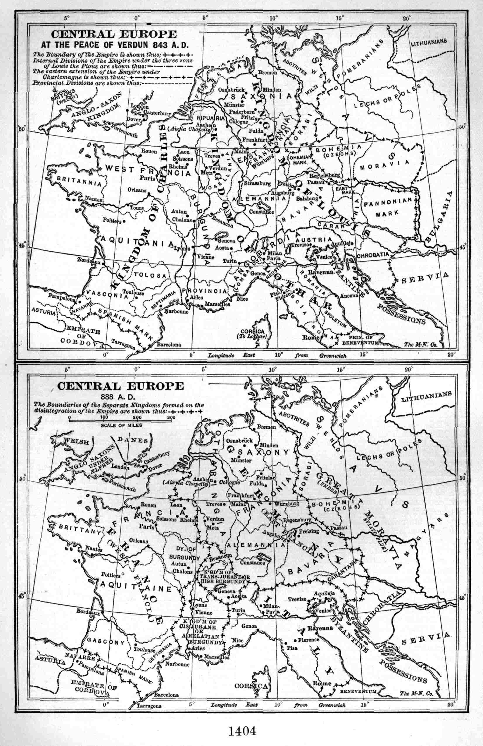 Maps of Central Europe.