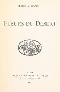 Fleurs du désert书籍封面