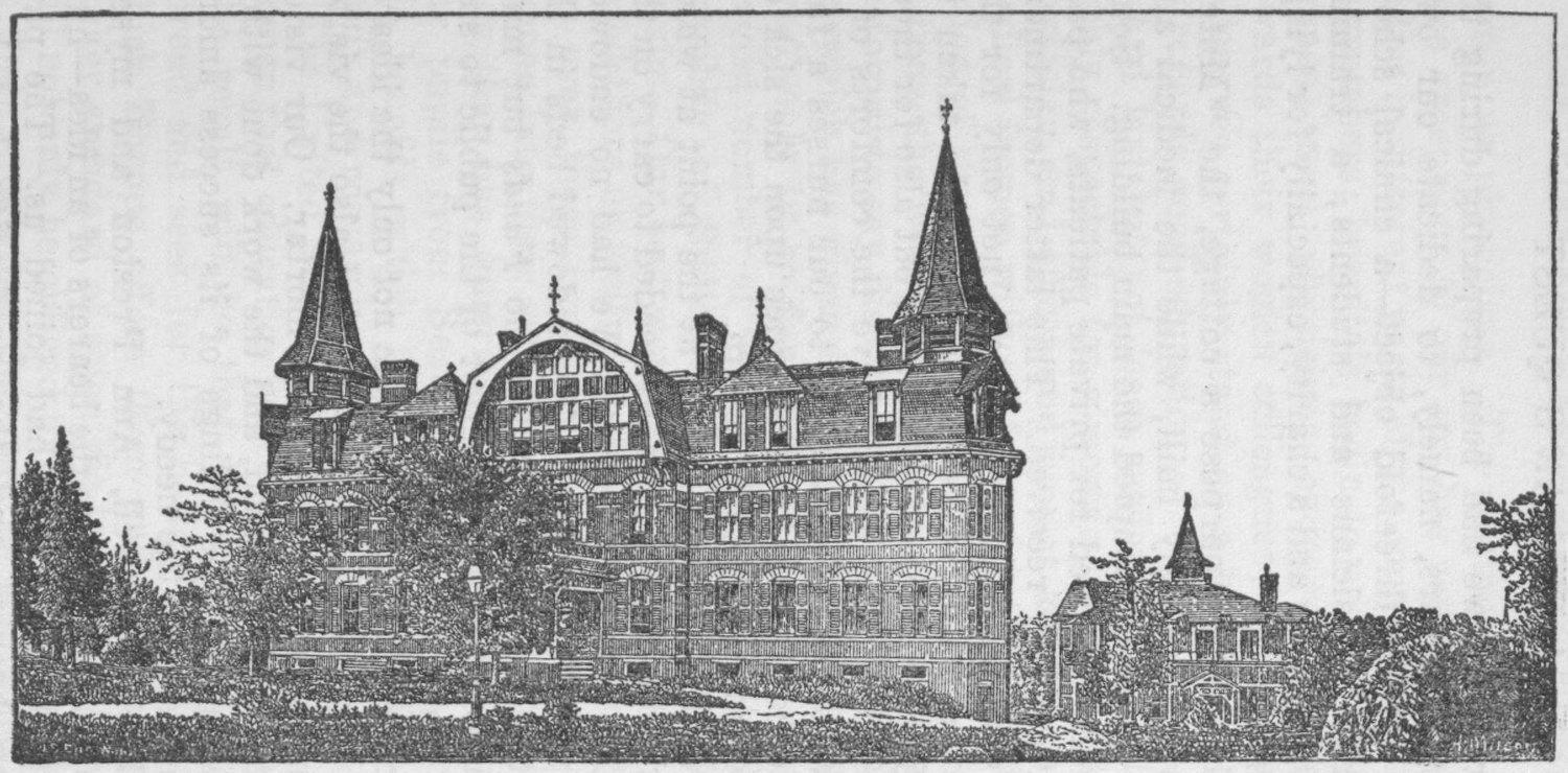 First Buildings of the New England Hospital for Women and Children, Erected 1872