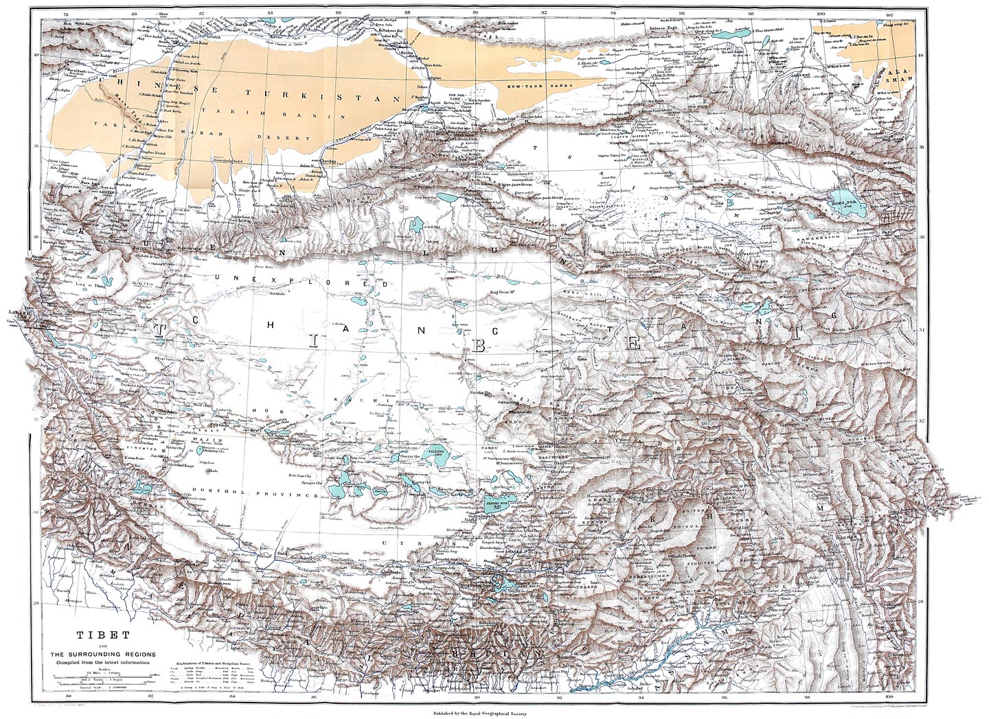 TIBET AND THE SURROUNDING REGIONS