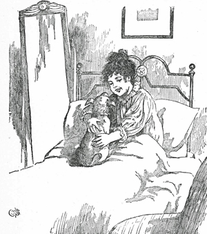 “YOU DEAR OLD FROWZLE,” CRIED MARGETTA, SITTING UP IN BED, “HOW GLAD I AM TO SEE YOU!”