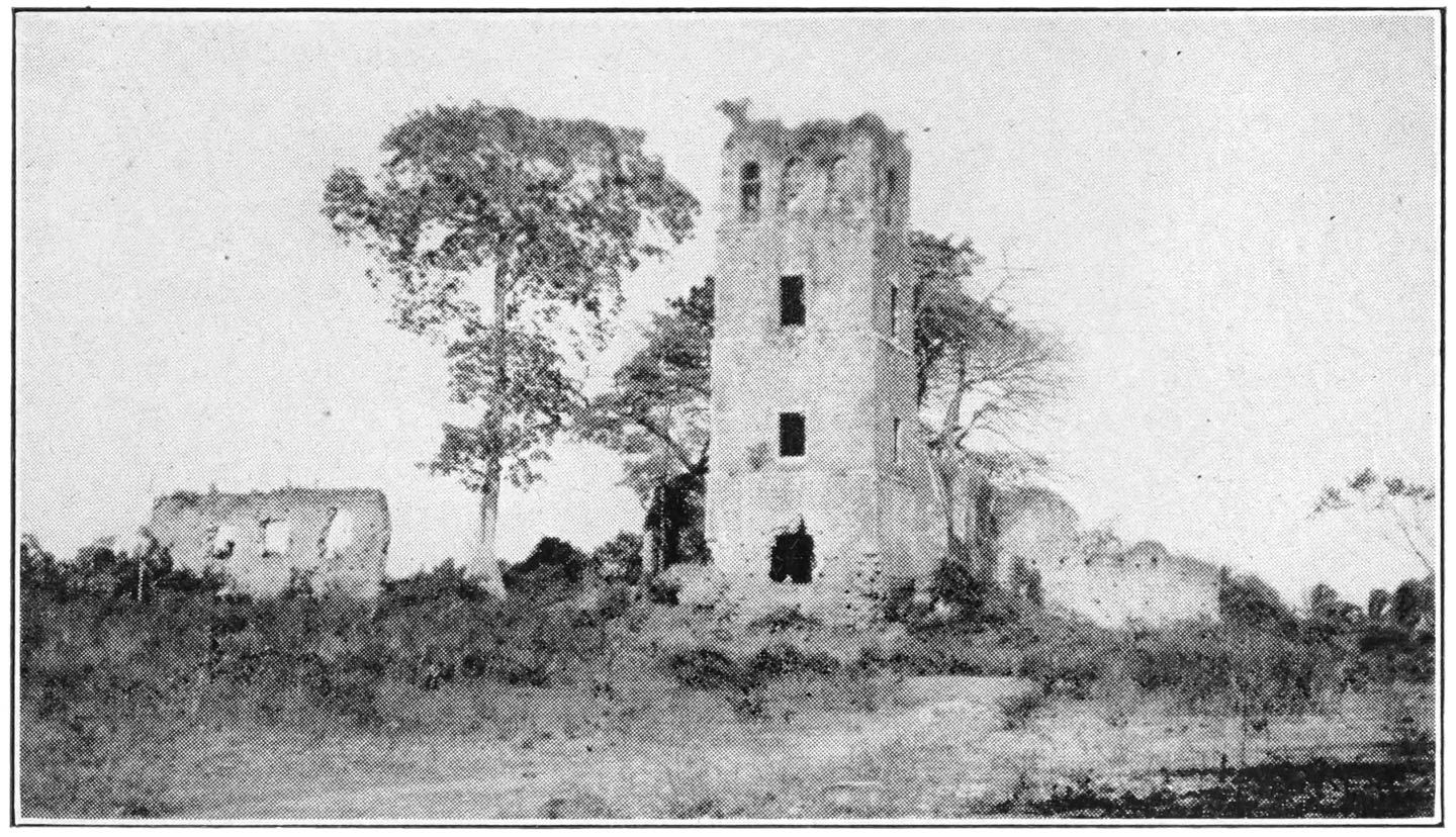 The ruined tower of the cathedral in Old Panama