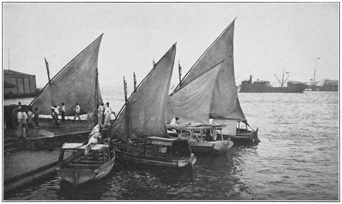 Piraguas. It was in boats like these that the earlier buccaneers captured their first Spanish ships