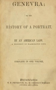 Genevra; or, the history of a portrait