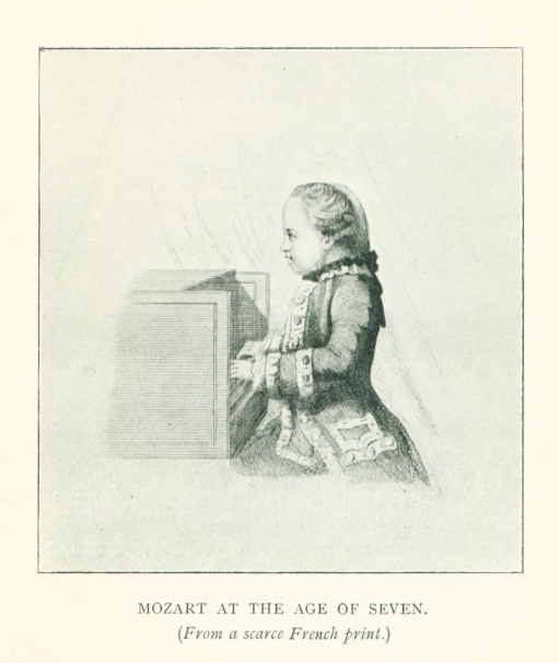 MOZART AT THE AGE OF SEVEN. (<i>From a scarce French print.</i>)