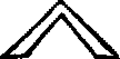 Inverted V displayed in outline form (i.e. unfilled)
