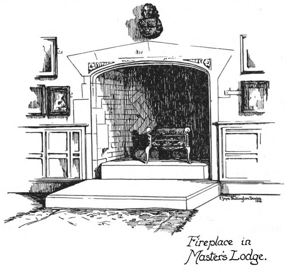 Fireplace in Master’s Lodge