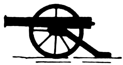 Drawing of a cannon