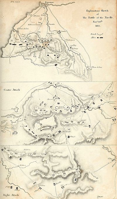 Map of battle of Nivelle