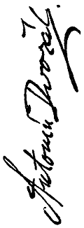 Antonin Dvořák signature