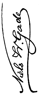 Niels W. Gade signature