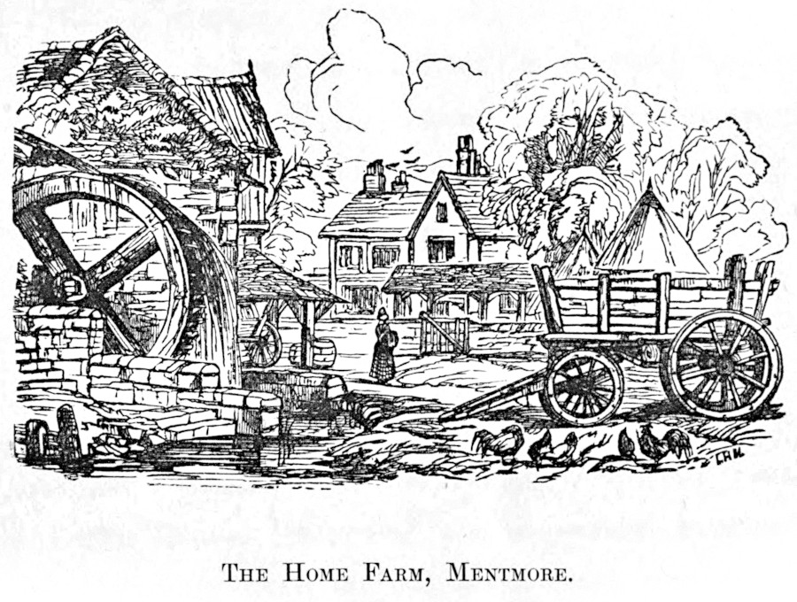 Illustration titled THE HOME FARM, MENTMORE.