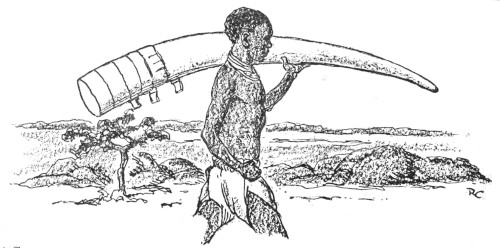 man carrying tusk