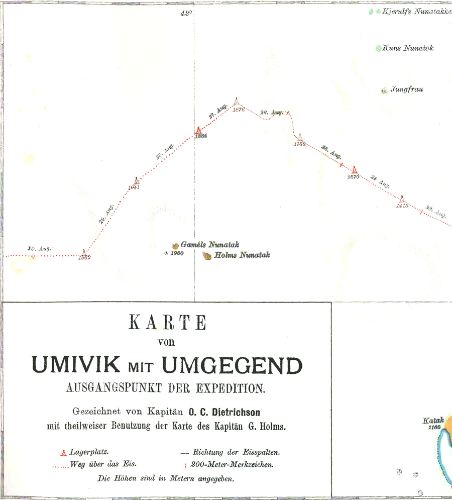 Karte von Umvik mit Umgegend, linke Hälfte