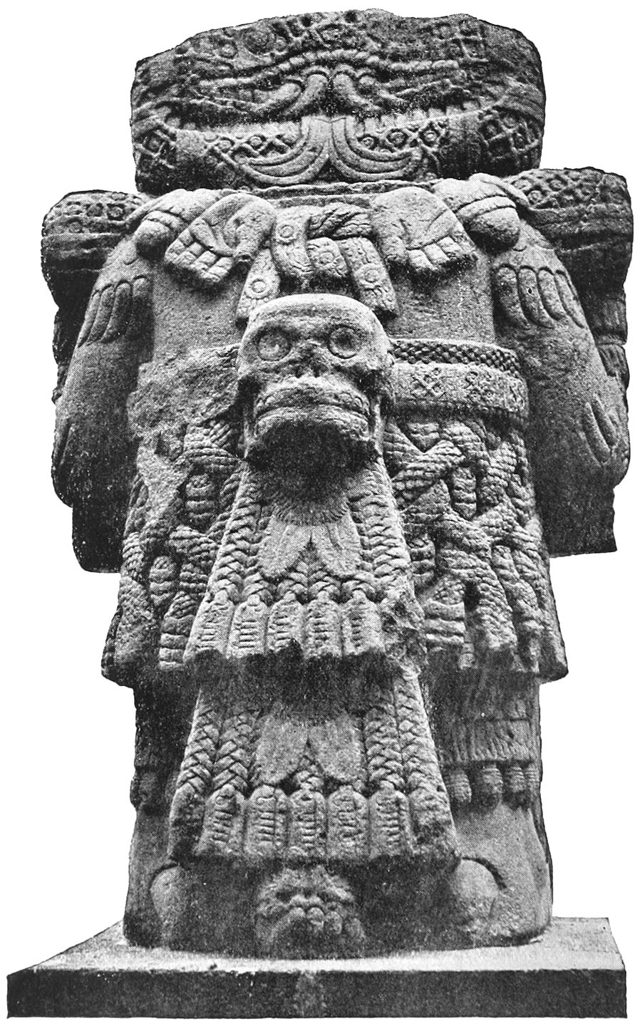 COLOSSAL STATUE OF COATLICUE. (Back.)