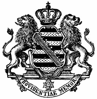 Wappen des Königreichs Sachsen mit Motto: Providentiae Memor.