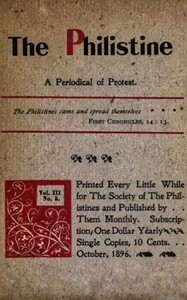 The Philistine :  a periodical of protest (Vol. III, No. 5, October 1896)