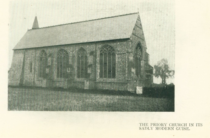 THE PRIORY CHURCH IN ITS SADLY MODERN GUISE.