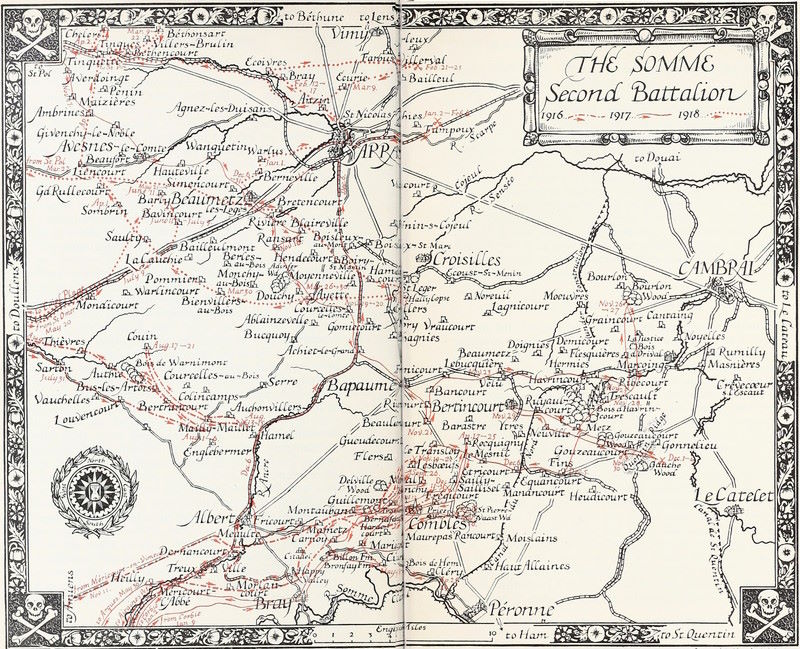 Map of the Somme area