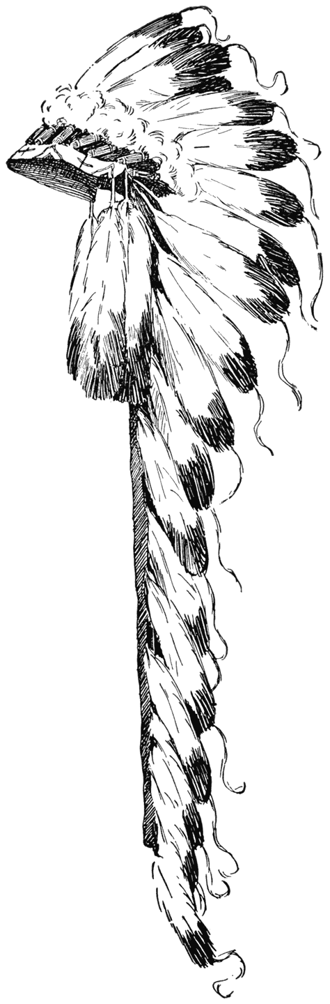 Indian feathered headgear.
