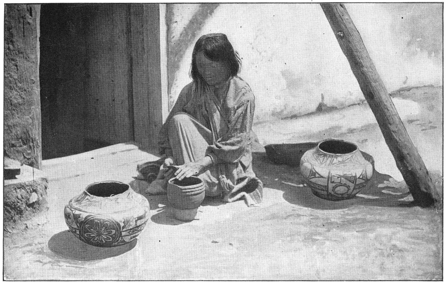 Indian Woman making Clay Dishes