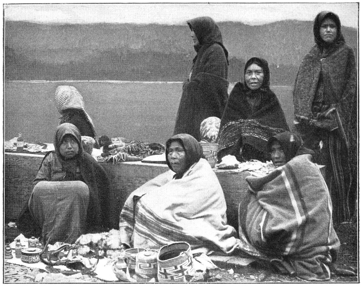 Alaskan Indian Women with Baskets
